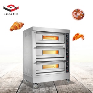 فرن مخابز تجاري 3 طبقات فرن كهربائي 3 أطباق 3 أطباق للخبز - Product Image 4