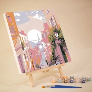 Decoración Estética para Habitaciones, Kit de Pintura por Números en Lienzo Acrílico, Paisaje, Regalo Hecho a Mano, Suministros de Decoración para el Hogar - Product Image 2