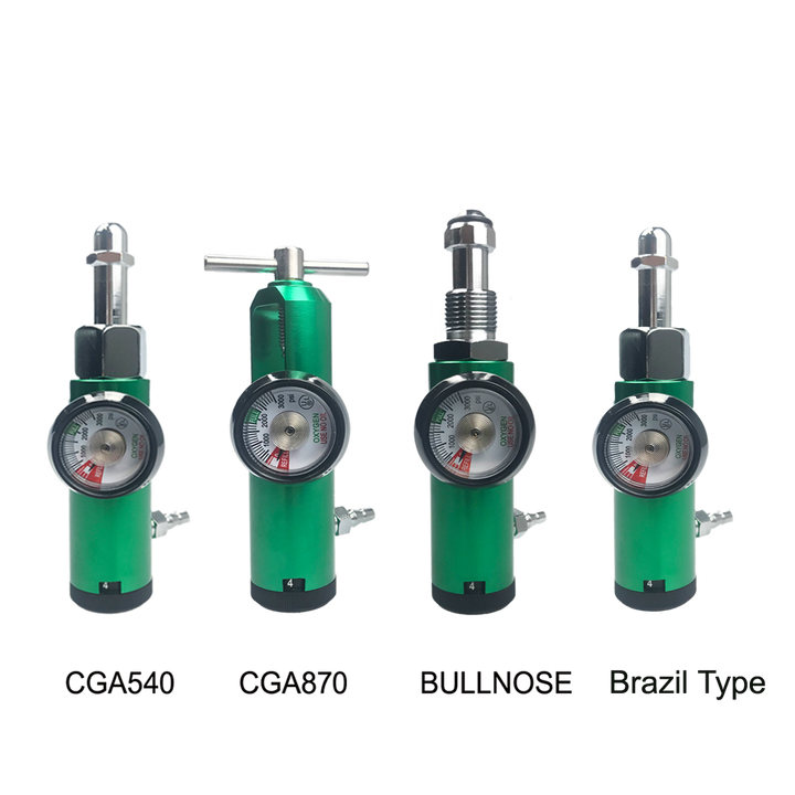 Brass Oxygen Cylinder Pressure Valve - CGA870 & CGA540