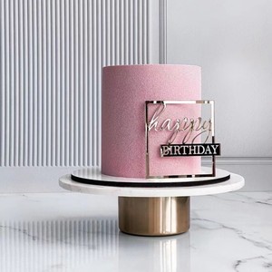 Décoration de gâteau en acrylique tendance : Joyeux <span class=keywords><strong>anniversaire</strong></span>, <span class=keywords><strong>mon</strong></span> <span class=keywords><strong>amour</strong></span>, je t'aime <span class=keywords><strong>pour</strong></span> toujours, motif cœur carré, fournisseurs de toppers de gâteau en acrylique - Product Image 4
