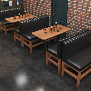 Muebles de Bar y Restaurante de Diseño Moderno en Cuero PU, Sofá Tipo Cabina para Club Nocturno, Duradero para Diseño de Interiores - Product Image 1