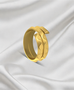 24K <b>Gold</b> Rhodium Plated Classic <b>Opal</b> Infinity Engagement <b>Ring</b> for Women Birthday Wedding & Anniversary Gifts - Product Image 1