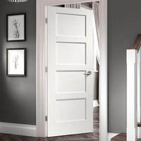 Portes d'intérieur en bois MDF apprêté blanc 36x80 entièrement finies Portes d'intérieur Design moderne avec bois massif prémonté pour maisons