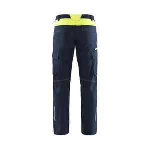 BLAKLADER - 144818328633D132 Industry <b>trousers</b> stretch <b>with</b> <b>knee</b> <b>pad</b> pockets Dark navy blue/Yellow <b>WORK</b> <b>TROUSERS</b> - Product Image 2