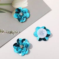 PH143 coudre sur 3.2cm Rose Sequin Patch Design mode à la main paillettes patchs strass fleur Applique pour vêtements