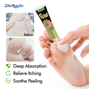 Crème de Soin des <span class=keywords><strong>Pieds</strong></span> aux Herbes Zourunan 20g au Menthol Anti-Odeur, Apaisante et Hydratante pour <span class=keywords><strong>Pieds</strong></span> Démangeaisons, Fabrication sous Marque Blanche (Contrat de Fabrication) - Product Image 5