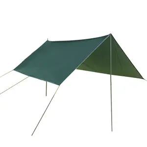 3*3M Tenda Penampungan Matahari Tahan Air Terpal Anti UV Tenda Pantai Berkemah Tempat Tidur Gantung Hujan Terbang Luar Ruangan Kerai Kanopi Tenda Teduh