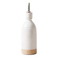 Bouteilles en céramique en grès vert olive noir blanc pour huile d'olive Ustensiles de cuisine irréguliers pour cadeaux