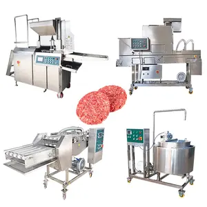 100 mm Industrial Burger Meat Pie Patty Hamburger Patty Making Processing Forming Meat Pie Production Line In Snack