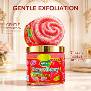 Gommage Nettoyant Éclaircissant et Hydratant à la Vitamine de Fraise, Exfoliant et Blanchissant, Meilleure Vente, 650g - Product Image 4