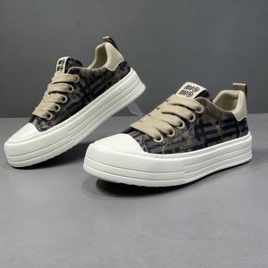 Zapatos Casuales de Lujo para Hombre, Diseño Europeo, de Moda, con Plataforma Gruesa, de Lona, con <span class=keywords><strong>Cordones</strong></span> Delanteros, Transpirables y de Estilo Urbano - Product Image 1