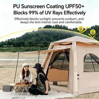 Tente de camping gonflable en gros 220 cm, Oxford 210D imperméable 2000 mm, tente pneumatique automatique avec pompe, Glamping 4 saisons OEM/ODM