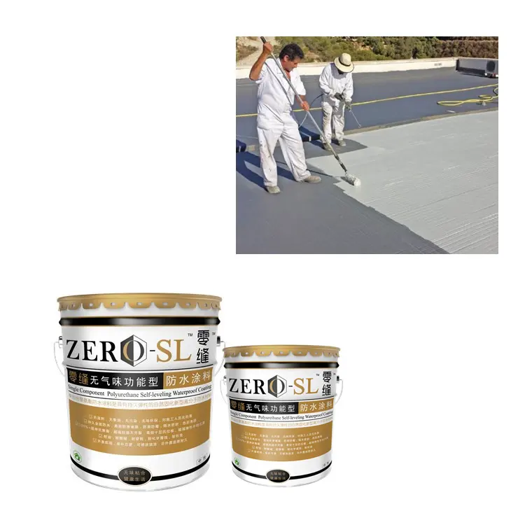 PU110 black polyurethane roof paint coating waterproofing waterproof liquid rubber coating