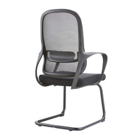 Chaise de visiteur de bureau moderne en maille, chaise de formation pour le personnel, chaise de conférence pour les invités