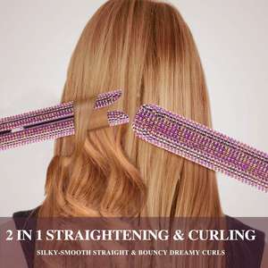 Skerts <span class=keywords><strong>ที่</strong></span><span class=keywords><strong>หนีบ</strong></span><span class=keywords><strong>ผม</strong></span>แบบแบนมี<span class=keywords><strong>ที่</strong></span><span class=keywords><strong>หนีบ</strong></span><span class=keywords><strong>ผม</strong></span>เซรามิกคริสตัลสีชมพูติดป้ายตามต้องการ - Product Image 3