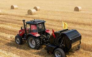 Empacadora de heno redonda 9YK-870 accionada por PTO para granjas pequeñas, para empacar paja de trigo, alfalfa y forraje, con sistema de envoltura con cuerda. - Product Image 3
