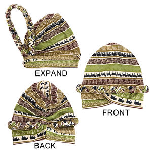 Turban Chapeau Élastique à <span class=keywords><strong>Tresse</strong></span> Imprimé pour Femme, Turban Doux et <span class=keywords><strong>Ethnique</strong></span>, Bandeau Chaud de Vente - Product Image 4