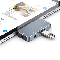 USB-C Hub 4-in-1 mit HD 4K 30Hz, 3.5 Audio AUX, PD100W Aufladen, USB 3.0 Port für PAD/Telefon/Laptop Typ-C Hub auf Lager