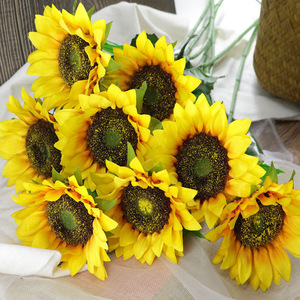 Greenway Artificial <b>Sunflower</b> 60Cm Yellow Single Piece Home Decor Wedding Prop - Product Image 3