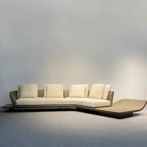 Lüks wohnzimmer oturma odası mobilya kanepeler kanepe bölüm U L şekli deri kanepe seti mobilya satılık