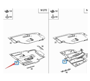 OEM piastra di protezione inferiore del motore 2465200223 per <span class=keywords><strong>Mercedes</strong></span> classe B <span class=keywords><strong>W246</strong></span> - Product Image 2