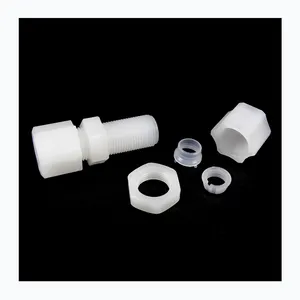 China Suppliers PVDF Bulkhead Union Plastic Joint 6mm 8mm 12mm PVDF Straight Union