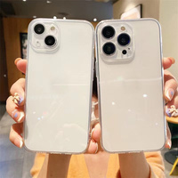 Coques de téléphone transparentes souples en TPU personnalisables pour Samsung et Apple, antichoc, vente en gros
