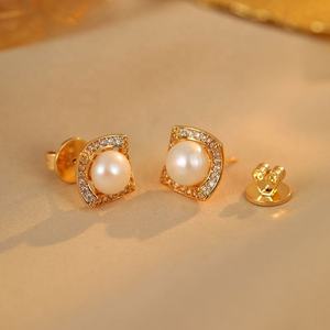 Exquisitos Pendientes de Perlas de Agua Dulce Cuadrados y Compactos para Mujer, Diseño Simple y Versátil, Sensación de Alta Gama, Nueva Llegada - Product Image 4