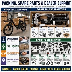 Vélos cargo électriques de la série Dealer, vélos utilitaires urbains avec batterie amovible 36V et freins hydrauliques pour la vente au détail - Product Image 4