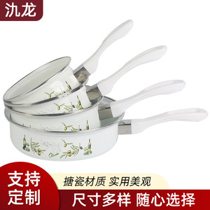 Jilong Enamel Saucepan Set 1.1L-2L With Green Pattern For Induction And Slow Cooker Use - Product Image 5