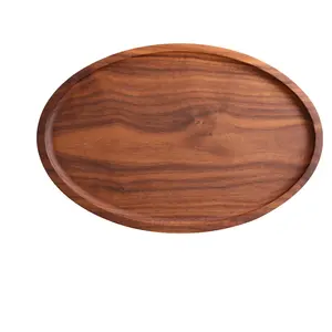 Made in china superiore qualità di legno decorativo ovale vassoio per il cibo