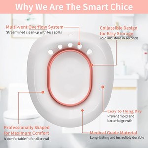 Di động có thể gập lại qua nhà vệ sinh chăm sóc sau sinh hậu môn chăm sóc hậu phẫu sitz bồn tắm nhà vệ sinh chỗ ngồi phòng tắm chậu vệ sinh nhà vệ sinh - Product Image 2