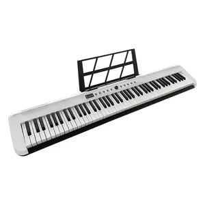 Instrumento de piano eletrônico digital com teclado duplo, instrumento de piano com 88 teclas, MP3 player Bluetooth, aprendizagem e prática