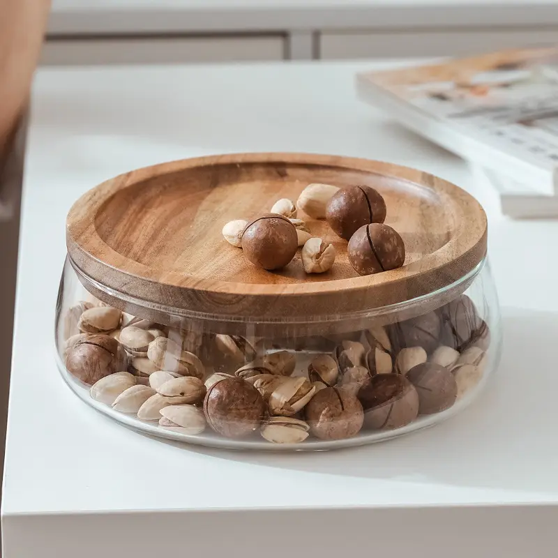 Fruit plate Kitchenware tableware Dinnerware Dry fruits nuts storage container food container large glass containers with lids