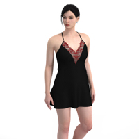 Camisón Sexy de Encaje Floral para Mujer, Secado Rápido, Transpirable, Ropa de Dormir de Primavera/Verano, Talla Única, Lencería hasta la Rodilla