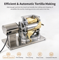 Nouvelle machine à tortillas électrique - Machine à gaufres facile à utiliser, presse à rouleaux, fonctionnement continu, acier inoxydable, Guangdong