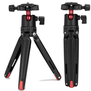 Mini trépied de table en alliage d'aluminium <span class=keywords><strong>avec</strong></span> rotule de 25 mm, verrouillage à bascule, hauteur maximale de 360 mm, capacité de charge de 3 kg, portable, panoramique - Product Image 1