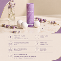 Bombe de bain spa hydratante avec huile essentielle de lavande, aromathérapie, ensemble de boules effervescentes pour bain moussant