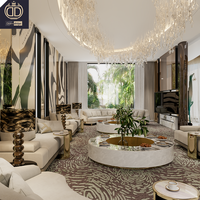Projet de design d'intérieur complet pour maison de luxe, design d'intérieur de chambre principale, rendu 3D avec solutions de mobilier personnalisées complètes