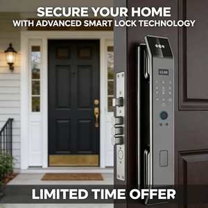 Serrure de porte intelligente avec interphone vidéo Elock ES462D, entrée sans clé par empreinte digitale et accès à distance par application pour la sécurité de la maison/de l'appartement - Product Image 3