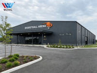 Pabellón de Baloncesto Personalizado Insonorizado de Gran Envergadura, Arena Deportiva Prefabricada para Entrenamiento de Baloncesto