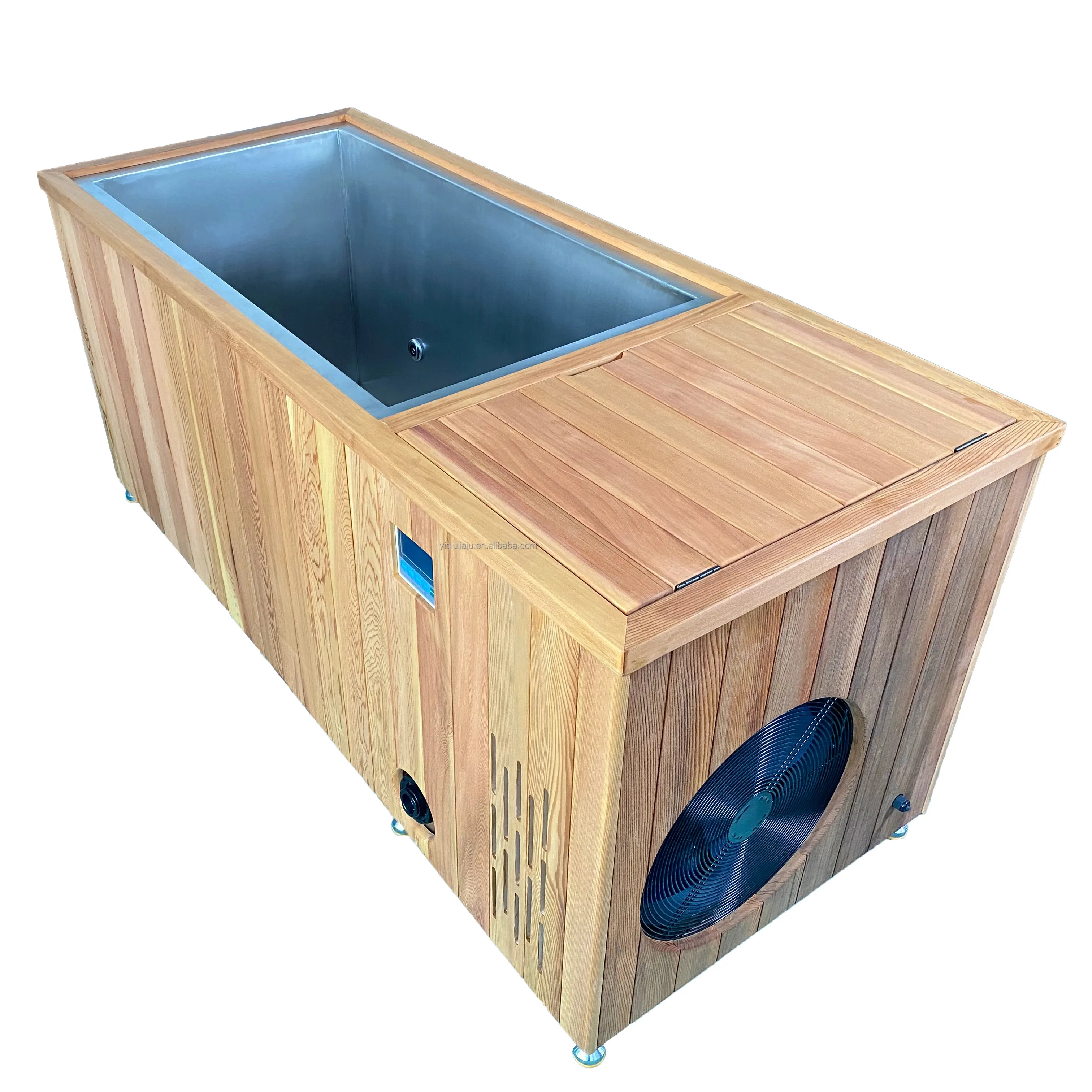 Ceder Liefhebber Modern Design Buiten Houten Koude Dompelbad Met Chiller Spa Tubs Voor 1 Persoon