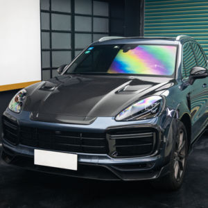 Pour Porsche Cayenne 2018 2019 2020 2021 <span class=keywords><strong>2022</strong></span> 2023 9Y0.1 Capot en <span class=keywords><strong>fibre</strong></span> de carbone de style MSY amélioré et panneau décoratif avant du capot - Product Image 1