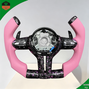 Volante Deportivo Estilo Carreras con Acabado de Fibra de Carbono Forjado M Performance para BMW F10 F30 F32 F20 F01 F02 F22 F87 F F06 F35 F80 - Product Image 1