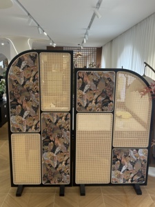 Modern Luxury Solid Ash Wood Rattan Divider Nordic Retro Partition <b>Screen</b> for Hotel Living Room <b>Bedroom</b> Block - Product Image 2