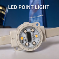 Lumières à pixels RGBW DC24V 32 mm personnalisées, étanches, pour l'éclairage de façade de bâtiment d'hôtel