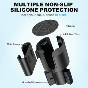 Multifunctional Car <b>Cup</b> Holder Extender <b>Large</b> Beverage Holder Front Seat ABS Material Simple Style - Product Image 2