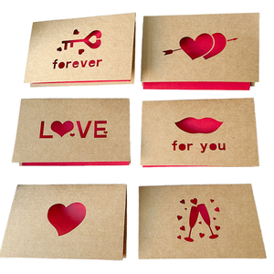 Cổ Điển Laser <span class=keywords><strong>2025</strong></span> Nghệ Thuật Giấy Thiệp Chúc Mừng Thẻ Valentine Tình Yêu Bạn Thẻ Với Phong Bì Cho Sinh Nhật Hoặc Valentine Của Món Quà Ngày - Product Image 1