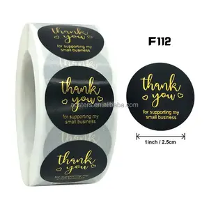 Custom made printed label black circle round stickers roll biodegradable vintage embossed cerrated round sticker