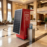 Distributeur d'eau automatique grande capacité 800G, système RO électrique solaire sur batterie, cartons, 1 an d'utilisation commerciale